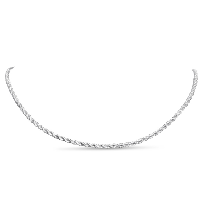 Ladies Stainless Steel 18 Inch Rope Chain Necklace by SuperJeweler