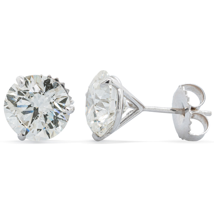 4 carat deals diamond solitaire earrings