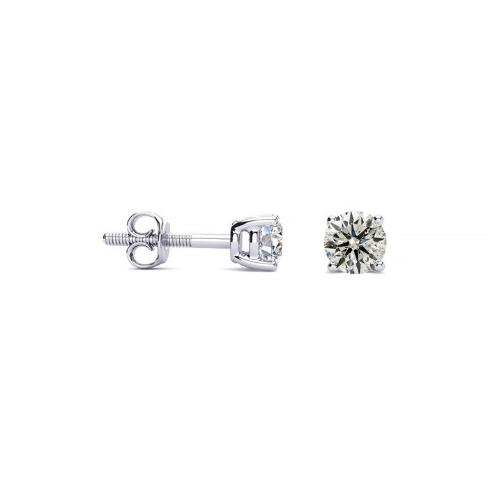 1/4 Carat Natural Diamond Stud Earrings in 14K White Gold (, ) by SuperJeweler