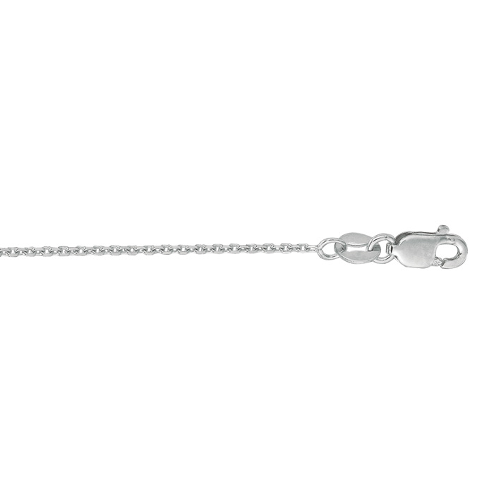Link Cable Chain Necklace 14k White Gold 18 inches by Royal Chain