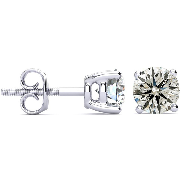 1.5 Carat Diamond Stud Earrings in 14k White Gold,  by SuperJeweler