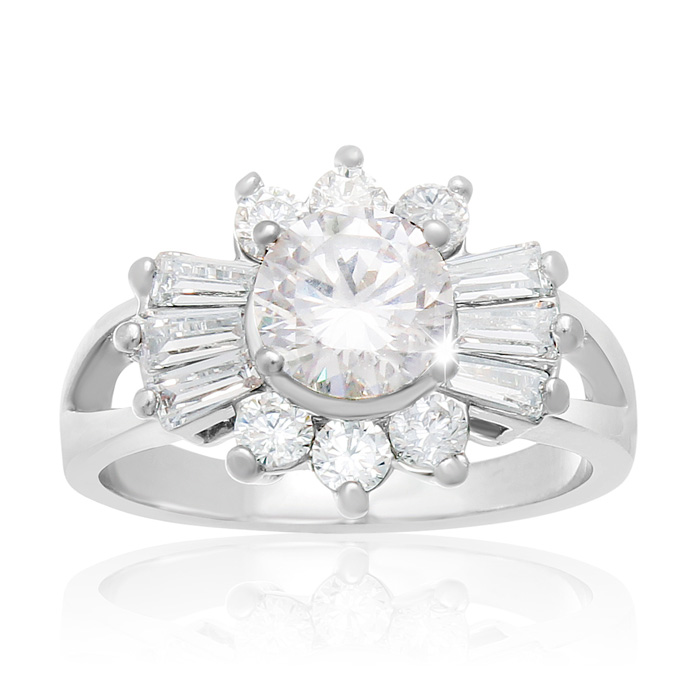 2 Carat Round Crystal Engagement Ring by SuperJeweler