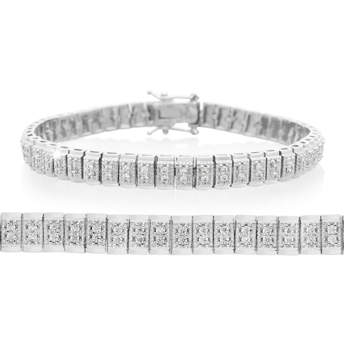 1 Carat Double Row Diamond Tennis Bracelet, 7 Inches,  by SuperJeweler