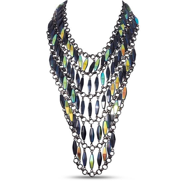 Midnight Statement Bib Necklace by Passiana