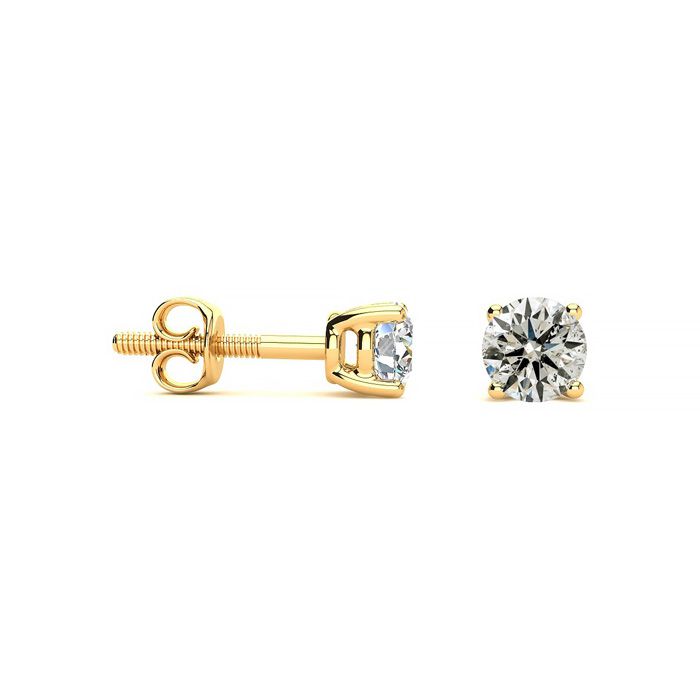 1/2 Carat Diamond Stud Earrings & Necklace Set in 14k Yellow Gold,  by SuperJeweler