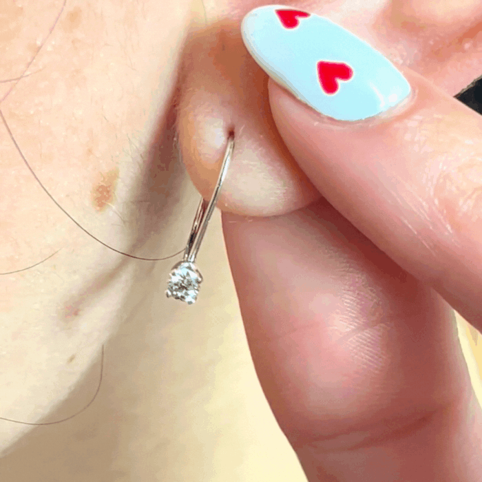 Diamond Drop Earrings | 1/4 Carat Diamond Drop Earrings in 14k