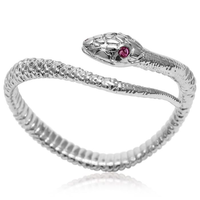 Red Crystal Snake Wrap Ring, Size 7 by SuperJeweler