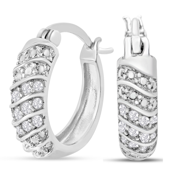 Essential V Hoop Earrings S00 - Fashion Jewelry