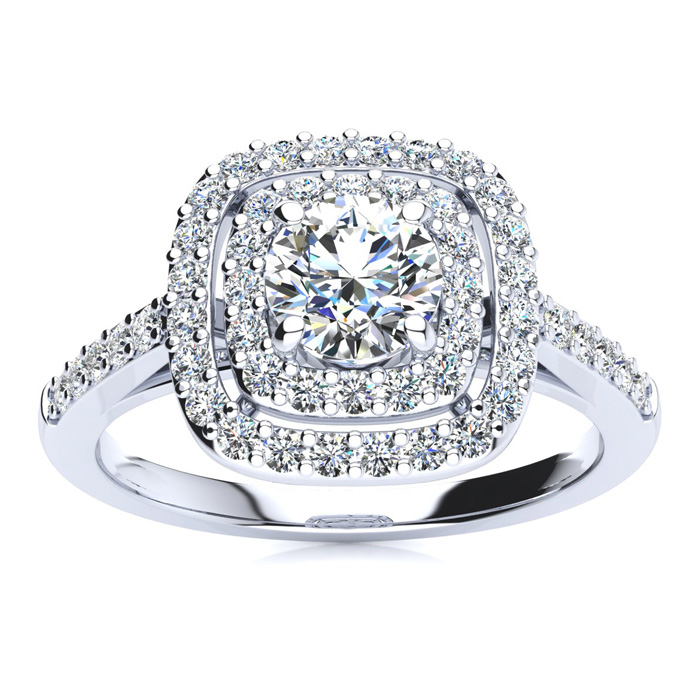 Halo Diamond Engagement Ring