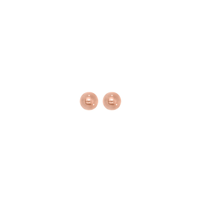 Medium Sphere Post Earrings Rose Gold