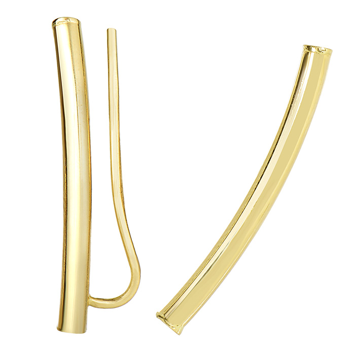 14K Yellow Gold (1.40 g) Classic 26x7mm Ear Climbers by SuperJeweler