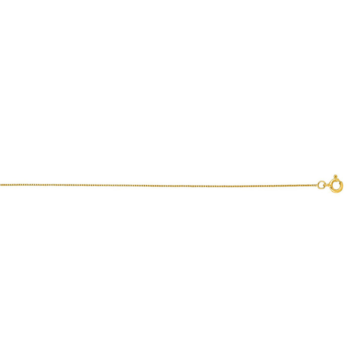 14K Yellow Gold (0.94 g) 0.45mm 20 Inch Classic Box Chain Necklace by SuperJeweler
