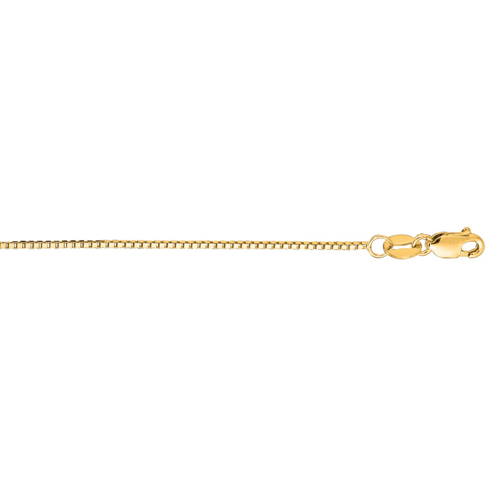 14K Yellow Gold (2.05 g) 0.80mm 18 Inch Classic Box Chain Necklace by SuperJeweler