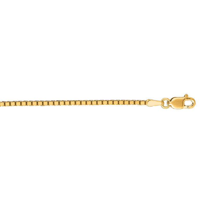 14K Yellow Gold (5.80 G) 1.4mm 16 Inch Classic Box Chain Necklace By SuperJeweler