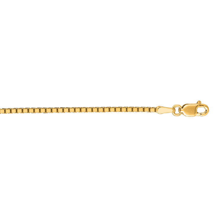 14K Yellow Gold (6.50 g) 1.4mm 18 Inch Classic Box Chain Necklace by SuperJeweler