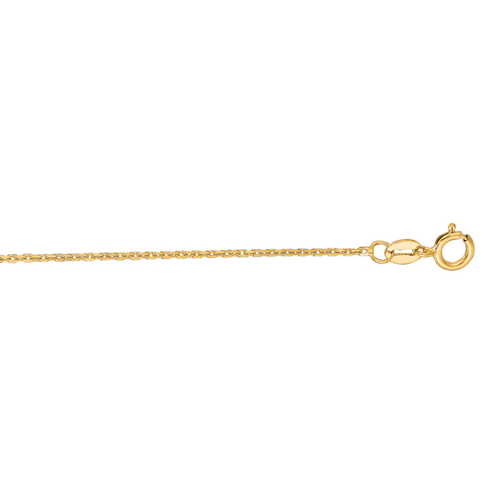 14K Yellow Gold (1.80 g) 1.10mm 20 Inch Cable Link Chain Necklace by SuperJeweler