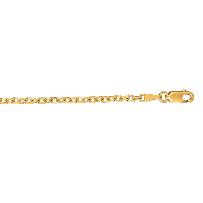 14K Yellow Gold (4.30 g) 2.30mm 16 Inch Cable Link Chain Necklace by SuperJeweler