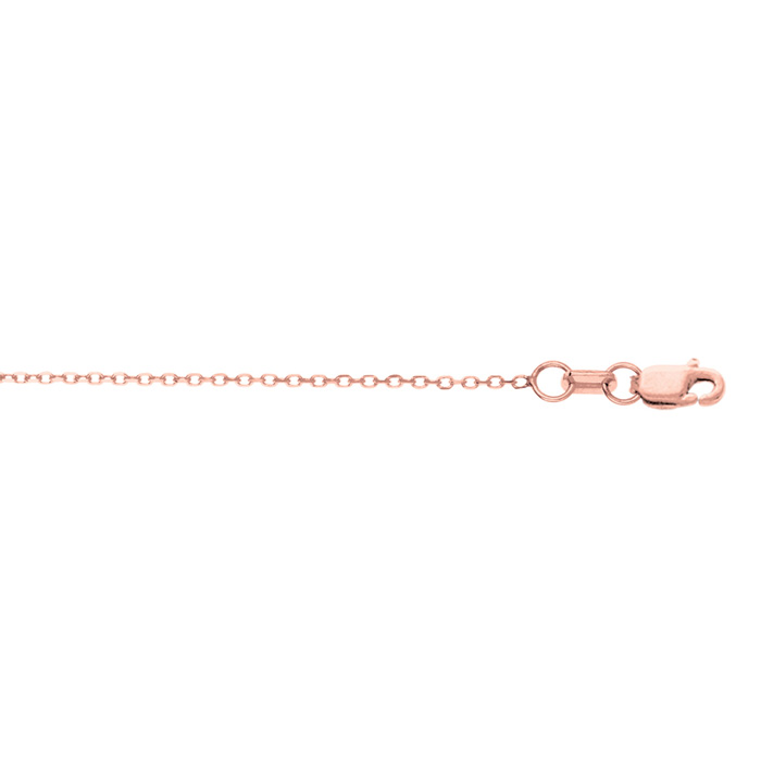 14K Rose Gold (1 gram) 0.80mm 16 Inch Cable Link Chain Necklace by SuperJeweler