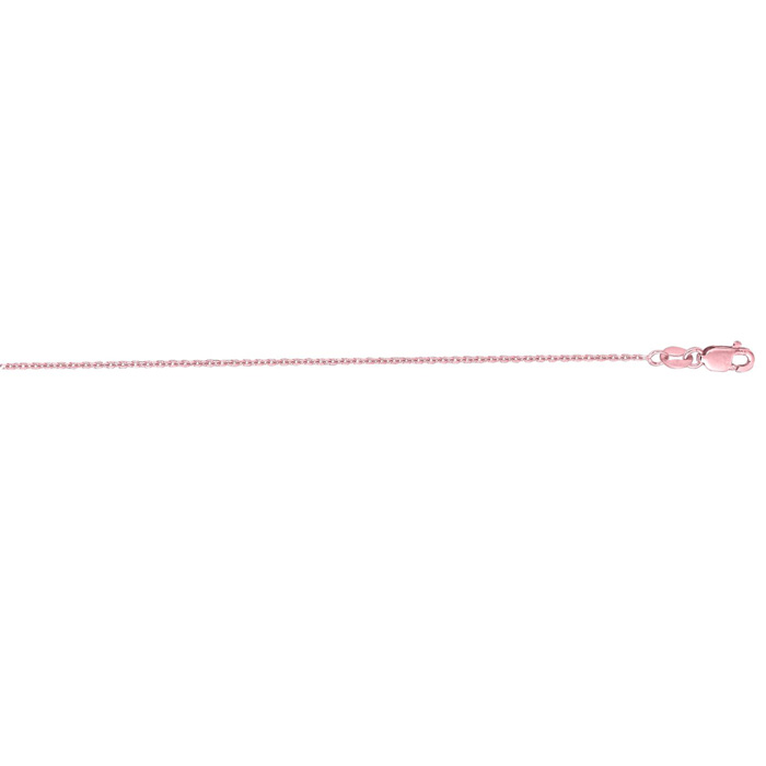 14K Rose Gold (1.70 g) 1.10mm 16 Inch Cable Link Chain Necklace by SuperJeweler