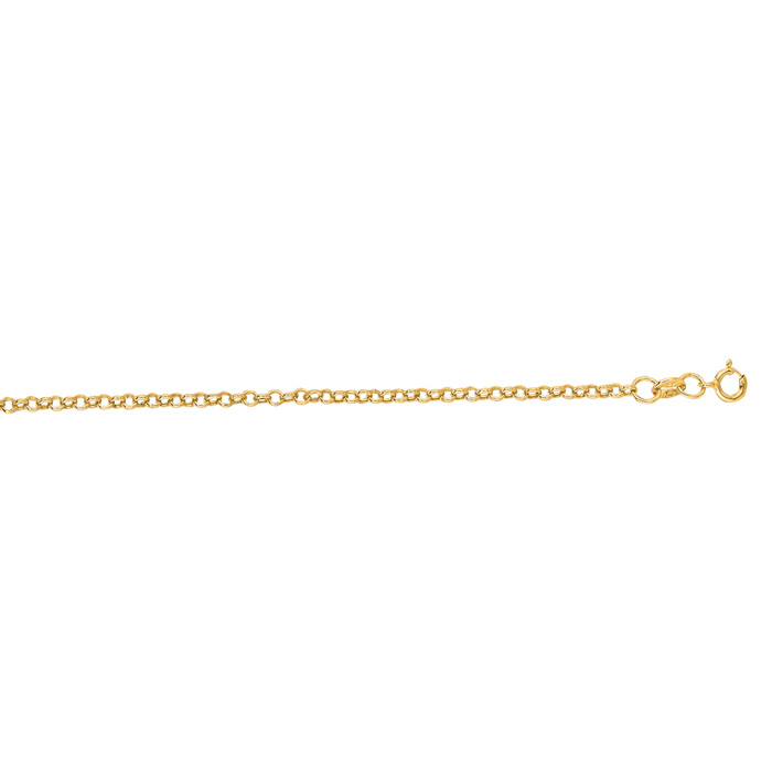 14K Yellow Gold (1.30 g) 1.90mm 16 Inch Rolo Link Chain Necklace by SuperJeweler