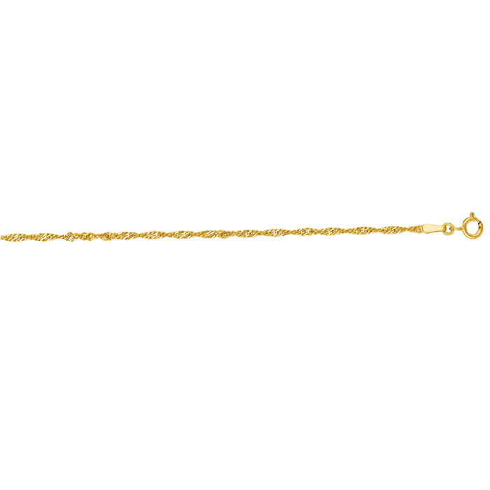 14K Yellow Gold (2.10 g) 1.7mm 16 Inch Singapore Chain Necklace by SuperJeweler