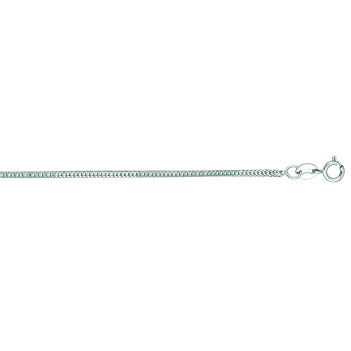 14K White Gold (2.90 g) 1.0mm 18 Inch Foxtail Chain Necklace by SuperJeweler