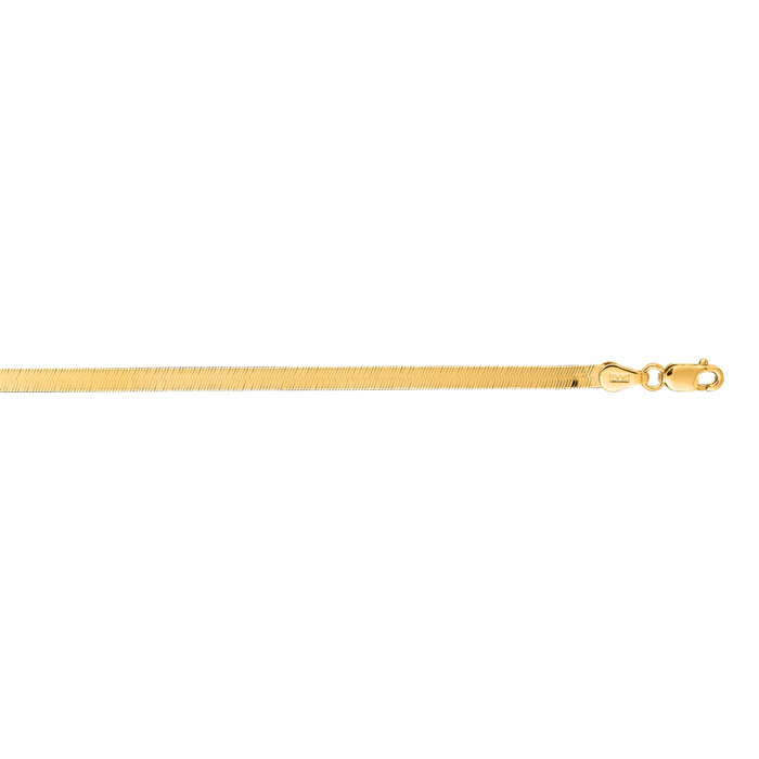 14K Yellow Gold (1.80 g) 3.0mm 7 Inch Imperial Herringbone Chain Bracelet by SuperJeweler