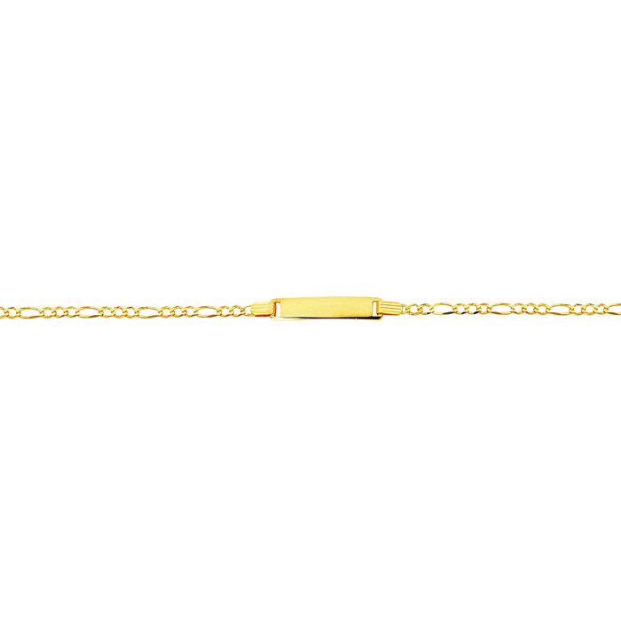 14K Yellow Gold (2.70 g) 6 Inch Children's Shiny Classic Figaro ID Chain Bracelet by SuperJeweler