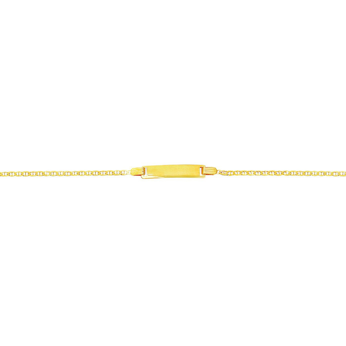 14K Yellow Gold (2.80 g) 6 Inch Children's Shiny Mariner Link ID Chain Bracelet by SuperJeweler