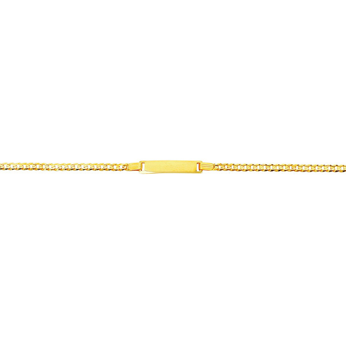 14K Yellow Gold (2.75 g) 6 Inch Children's Shiny Curb Link ID Chain Bracelet by SuperJeweler
