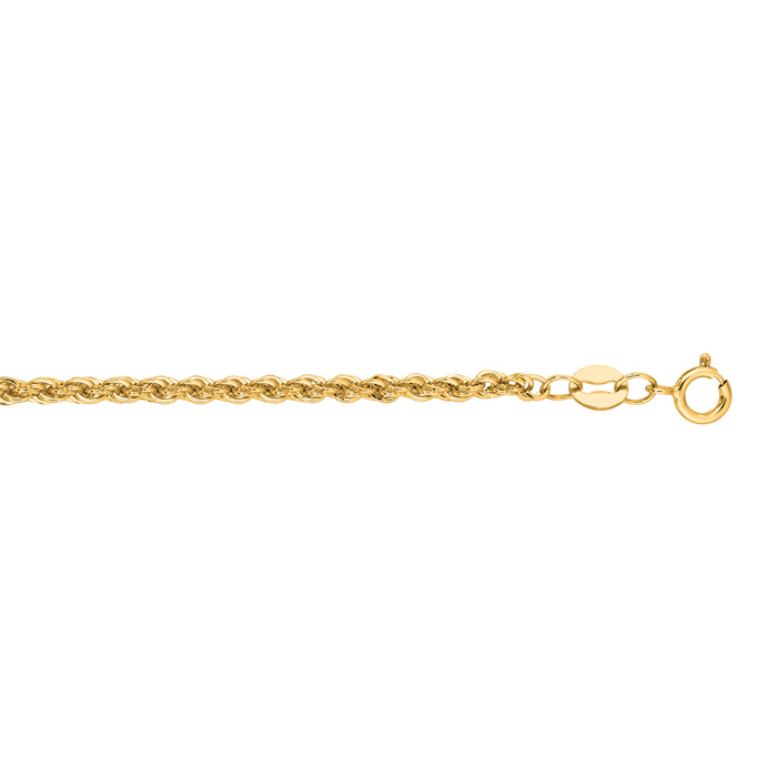 14K Yellow Gold (1.63 g) 2.0mm 16 Inch Light Weight Rope Chain Necklace by SuperJeweler