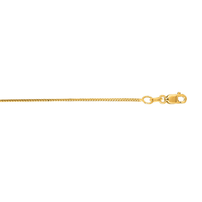 14K Yellow Gold (2.60 G) 0.9mm 16 Inch Diamond Cut Franco Chain Necklace By SuperJeweler