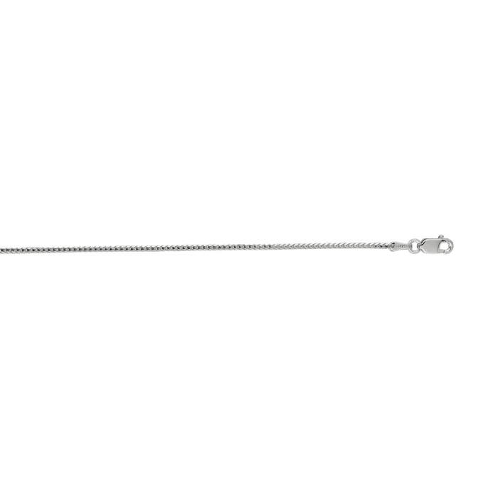 14K White Gold (3.90 g) 1.2mm 16 Inch Diamond Cut Franco Chain Necklace by SuperJeweler