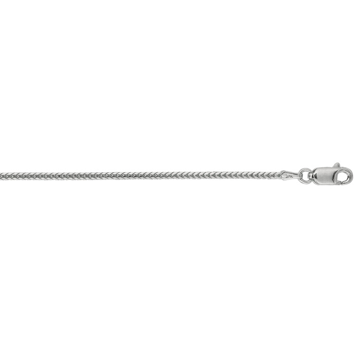 14K White Gold (6.20 g) 1.8mm 16 Inch Diamond Cut Franco Chain Necklace by SuperJeweler