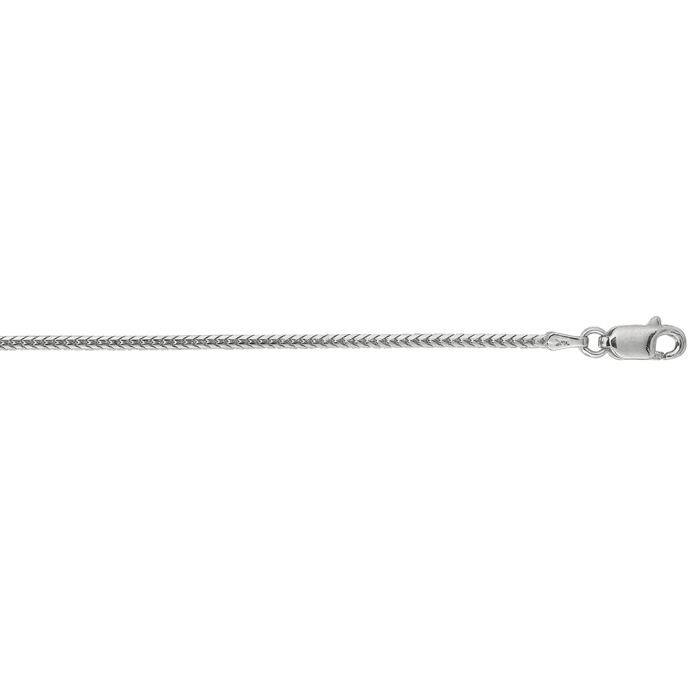 14K White Gold (9.50 g) 1.8mm 24 Inch Diamond Cut Franco Chain Necklace by SuperJeweler