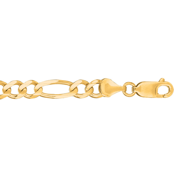 14K Yellow Gold (32 g) 6.0mm 30 Inch Diamond Cut Classic Figaro Chain Necklace by SuperJeweler