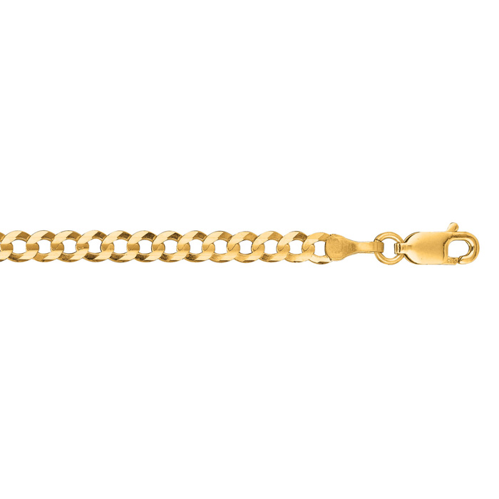 14K Yellow Gold (6.70 g) 3.60mm 18 Inch Comfort Curb Chain Necklace by SuperJeweler