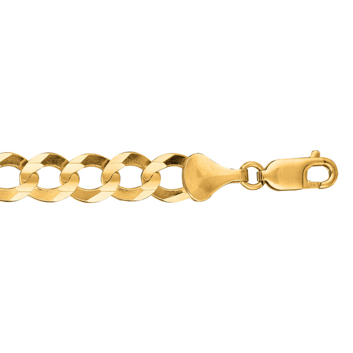 14K Yellow Gold (13.50 g) 8.20mm 8.5 Inch Comfort Curb Chain Bracelet by SuperJeweler