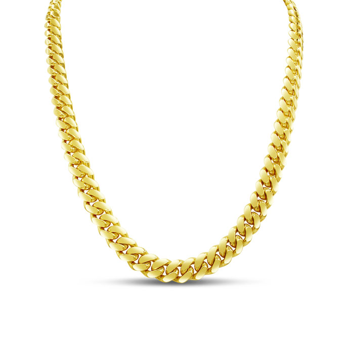 14K Yellow Gold (21.50 g) 5.40mm 22 Inch Light Miami Cuban Chain Necklace by SuperJeweler