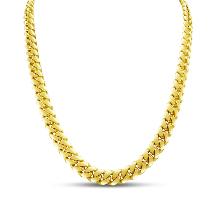 14K Yellow Gold (23.50 g) 5.40mm 24 Inch Light Miami Cuban Chain Necklace by SuperJeweler