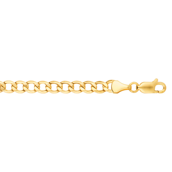 14K Yellow Gold (7 g) 5.30mm 18 Inch Light Curb Chain Necklace by SuperJeweler