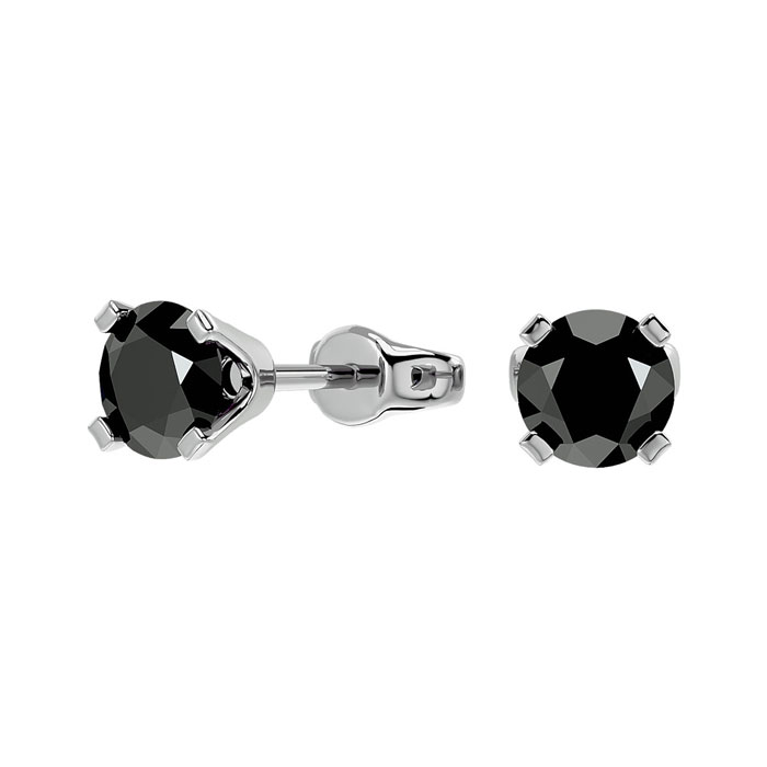 Black diamond deals studs white gold