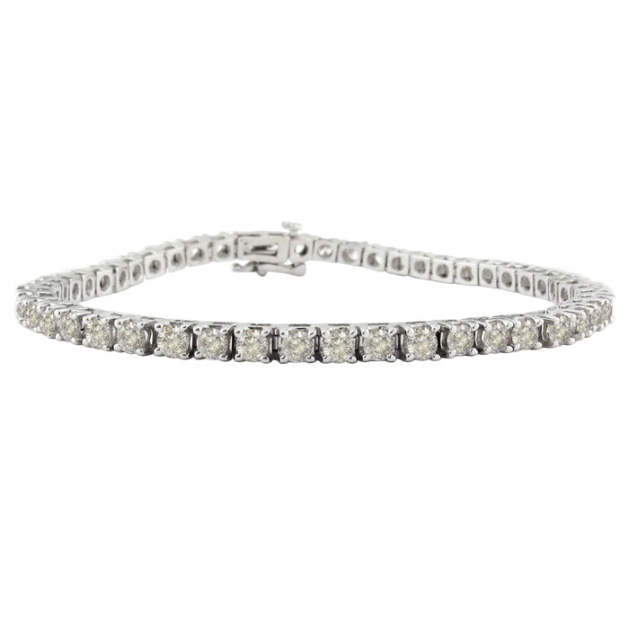 7 Carat Diamond Tennis Bracelet in 14K White Gold (13 g), 8.5 Inches,  by SuperJeweler