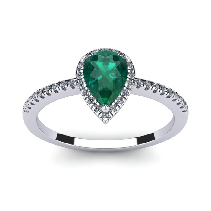 Pear shaped emerald store ring costco