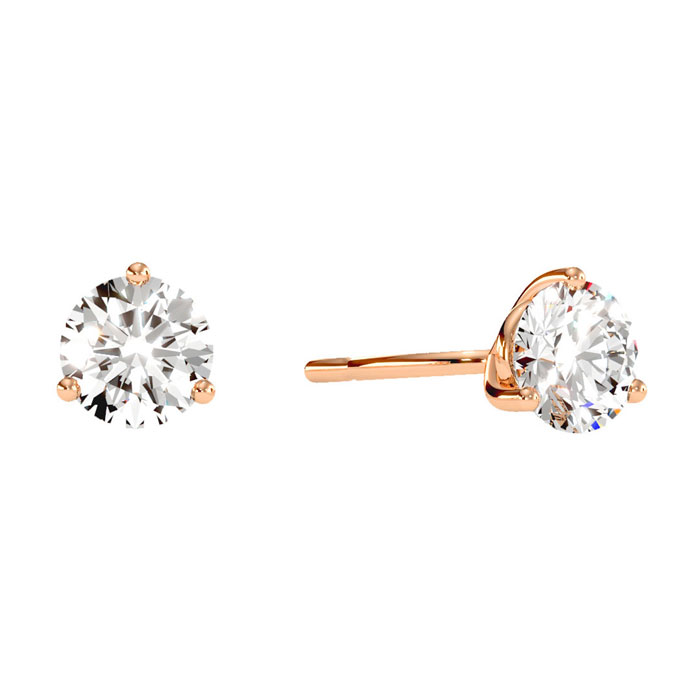 1.5 Carat Diamond Martini Stud Earrings in 14K Rose Gold (  I1-I2) by SuperJeweler