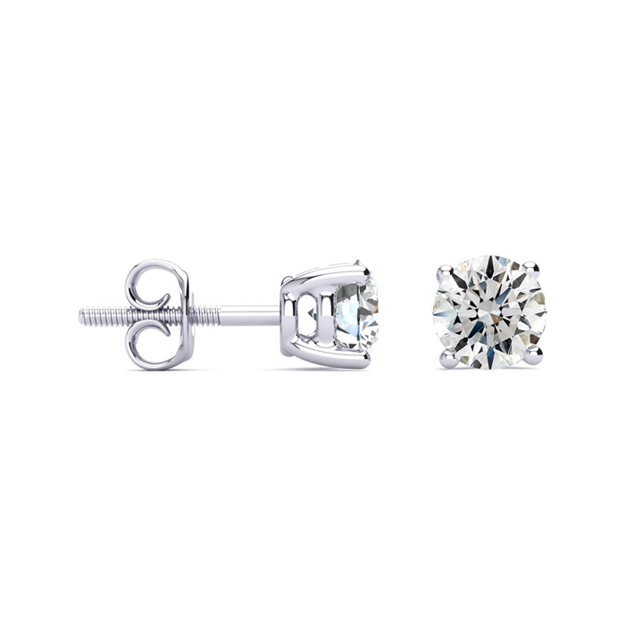 1 3/4 Carat Round Diamond Stud Earrings in Platinum (, SI1-SI2) by SuperJeweler