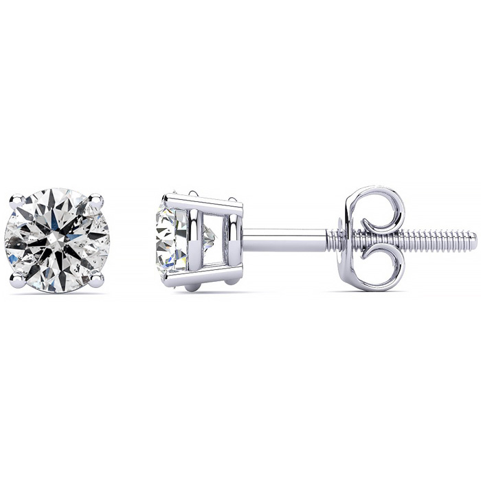 Diamond Stud Earrings  1.60 Carat Colorless Diamond Stud Earrings