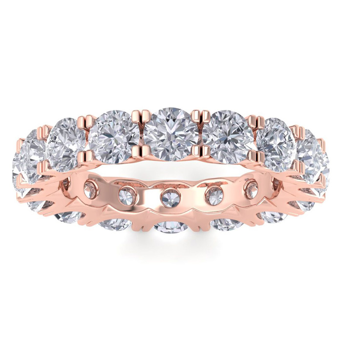 14K Rose Gold (5.4 g) 4 1/2 Carat Diamond Eternity Ring (  I1-I2)