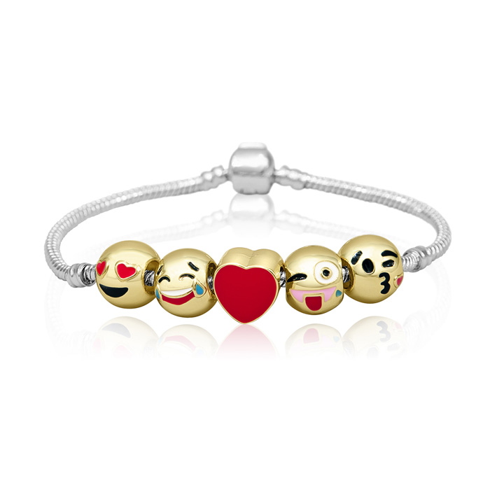 Precious Jewels 18k Gold Plated Charm Bracelets