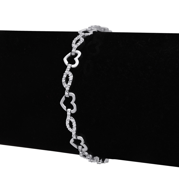 Tennis Bracelet Diamond Tennis Bracelet 7 8 Carat Diamond Heart Bracelet In Platinum Overlay Best Jewelry Deals